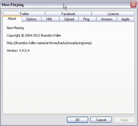 Now Playing: A Windows Media Player Plugin - Screenshot #1