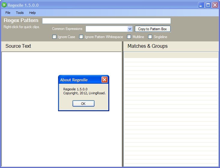 Regexile - Screenshot #1