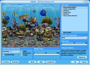 3D Fish School Screen Saver - Screenshot #8