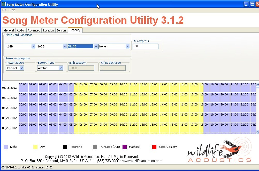 Song Meter Configuration Utility - Screenshot #2