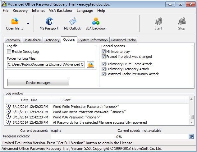Advanced Office Password Recovery - Screenshot #8