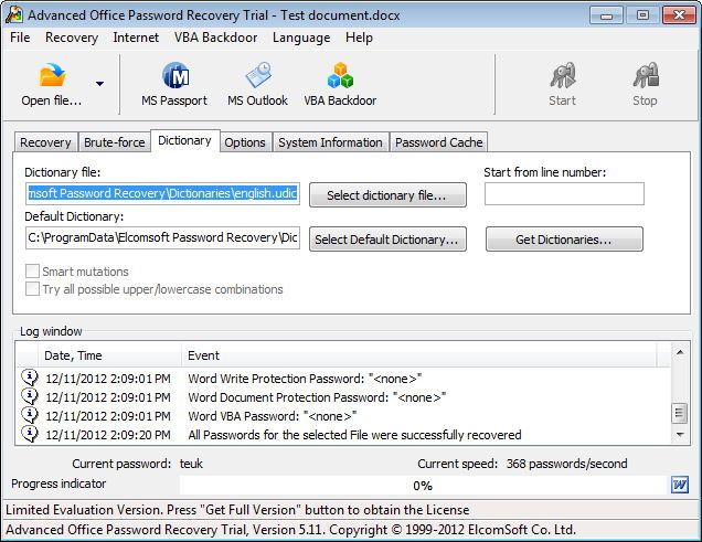Advanced Office Password Recovery - Screenshot #15