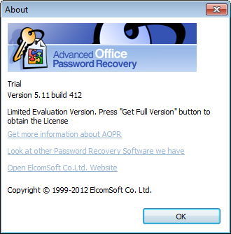 Advanced Office Password Recovery - Screenshot #12