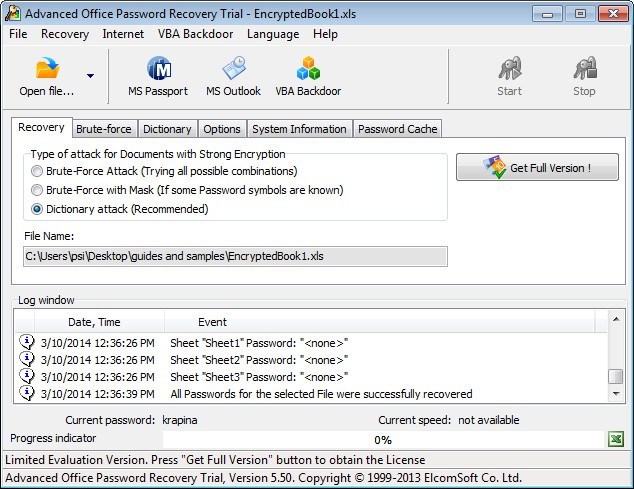 Advanced Office Password Recovery - Screenshot #10