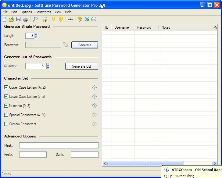 SoftFuse Password Generator Pro - Screenshot #1