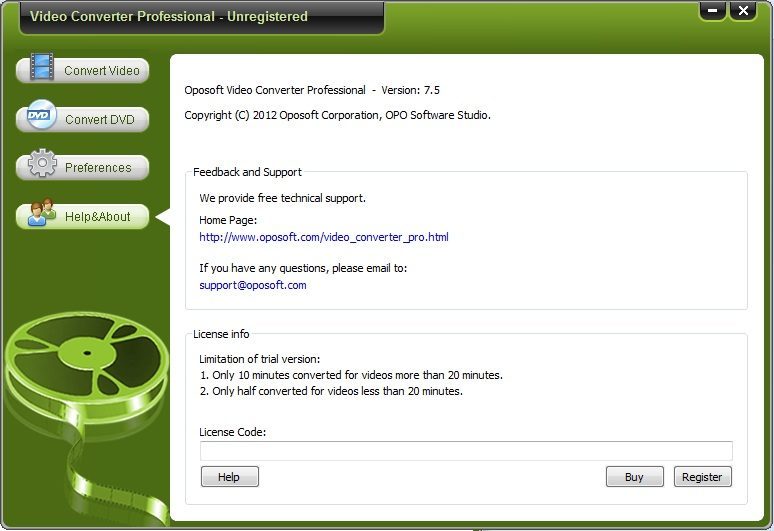 Oposoft Video Converter Professional - Screenshot #6