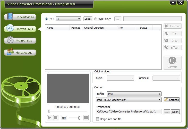 Oposoft Video Converter Professional - Screenshot #5