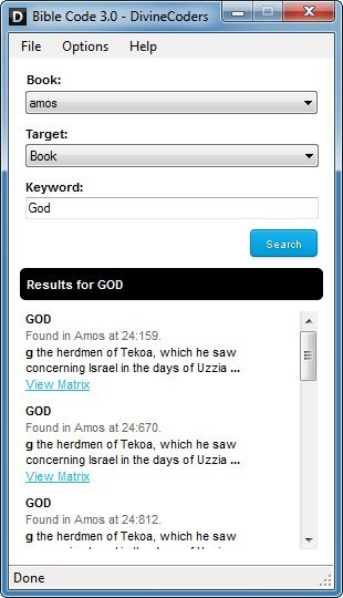 DivineCoders Bible Code Software - Screenshot #1