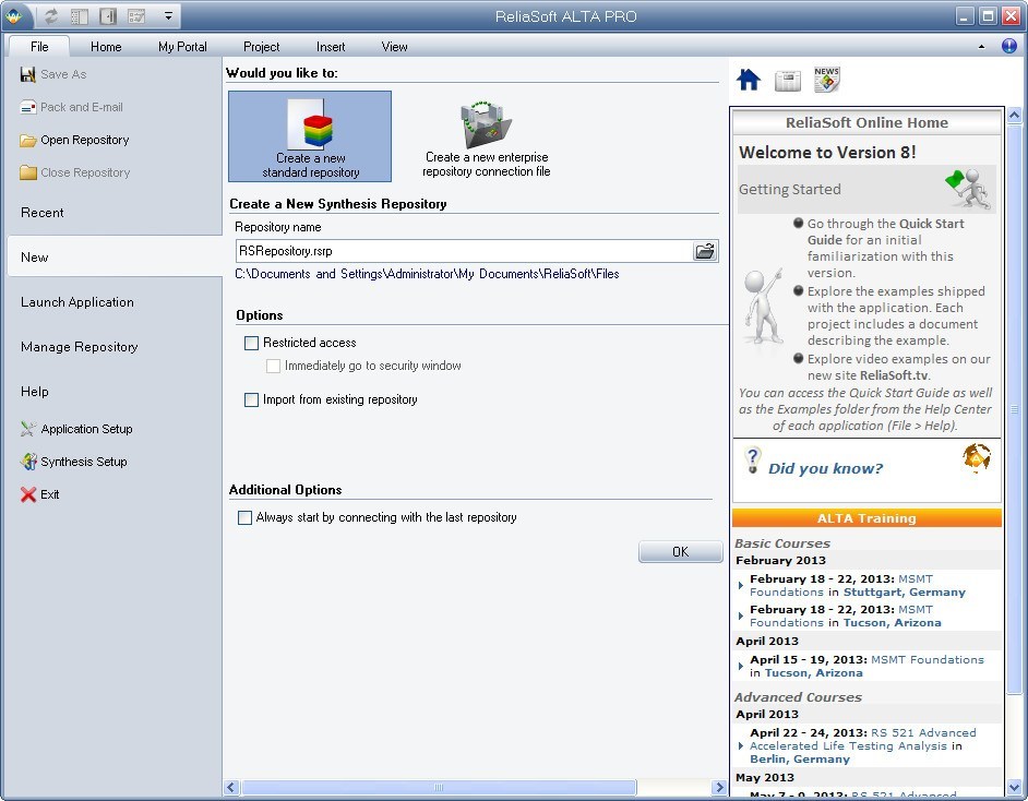 ReliaSoft Synthesis latest version - Get best Windows software