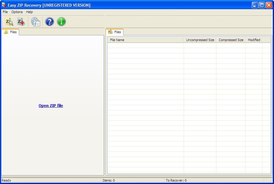 Easy ZIP Recovery - Screenshot #1