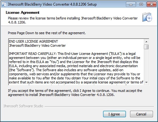 3herosoft BlackBerry Video Converter - Screenshot #3