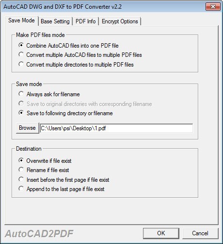 AutoCAD DWG and DXF To PDF Converter - Screenshot #2