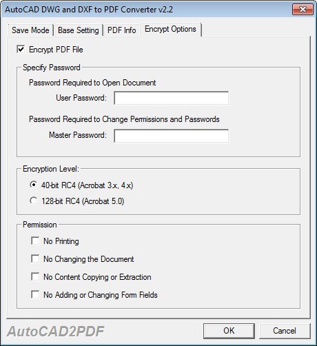 AutoCAD DWG and DXF To PDF Converter - Screenshot #1