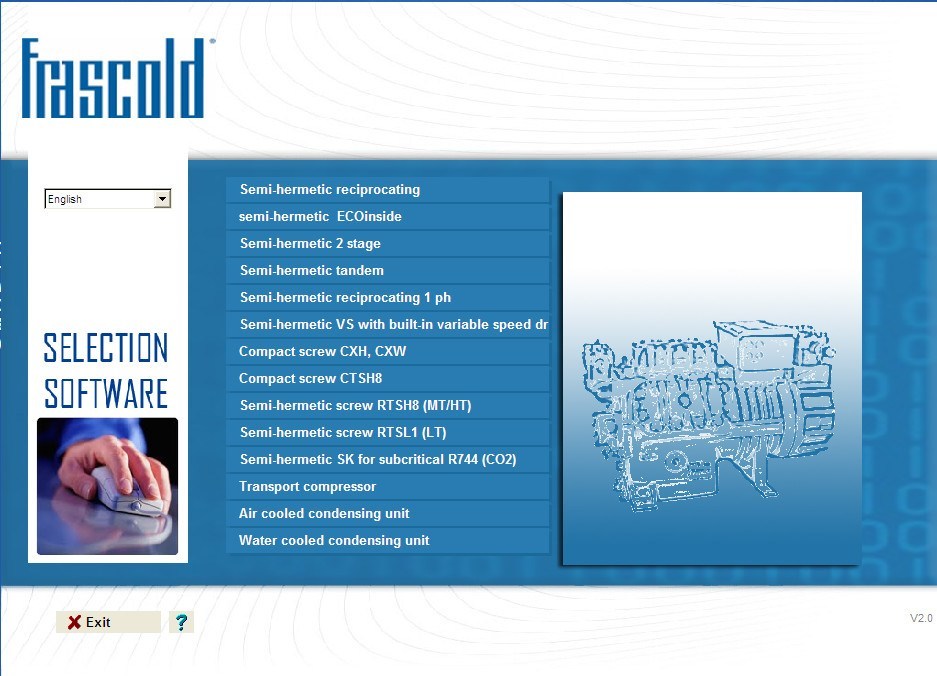 Frascold Selection Software - Screenshot #1