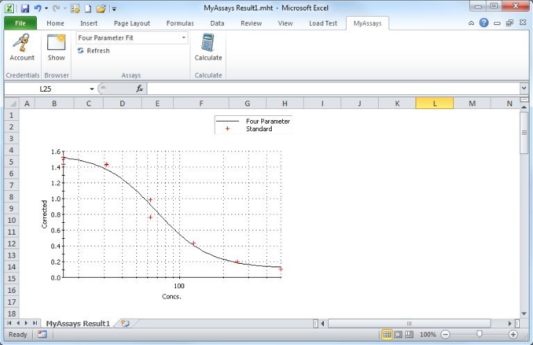 MyAssays Add-In For Microsoft Excel - Screenshot #1