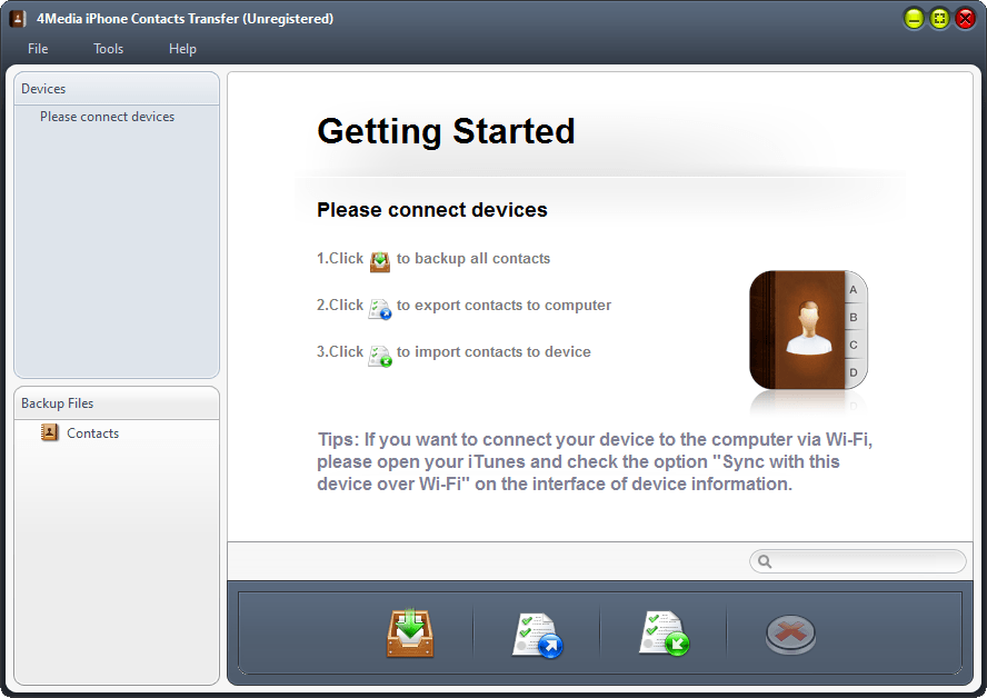 4Media iPhone Contacts Transfer - Screenshot #1