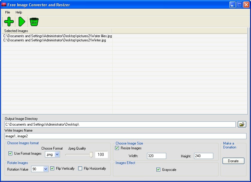 Free Image Converter and Resizer - Screenshot #1