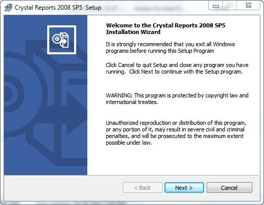 Crystal Report 2008 Runtime SP5 - Screenshot #1