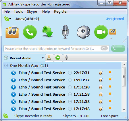 Athtek Skype Recorder - Screenshot #17