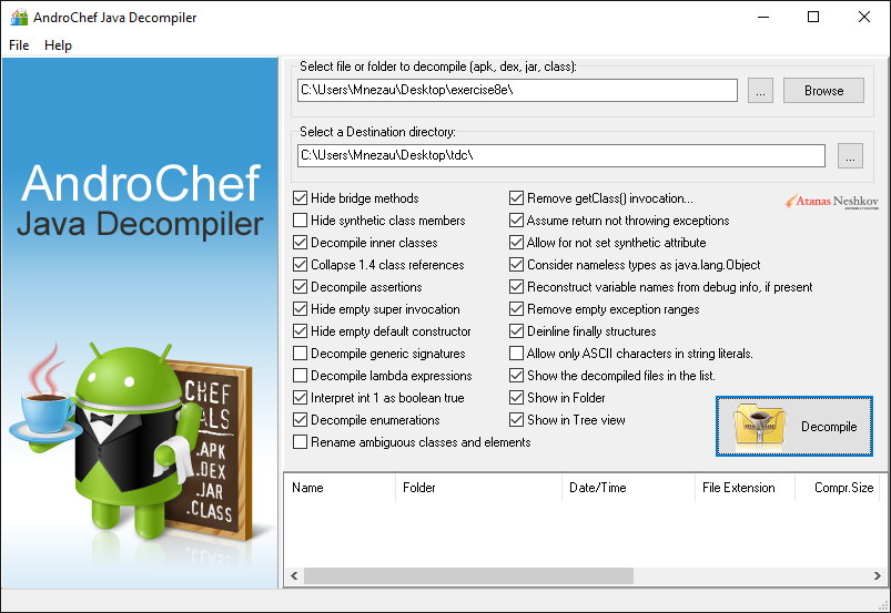 AndroChef Java Decompiler - Screenshot #3