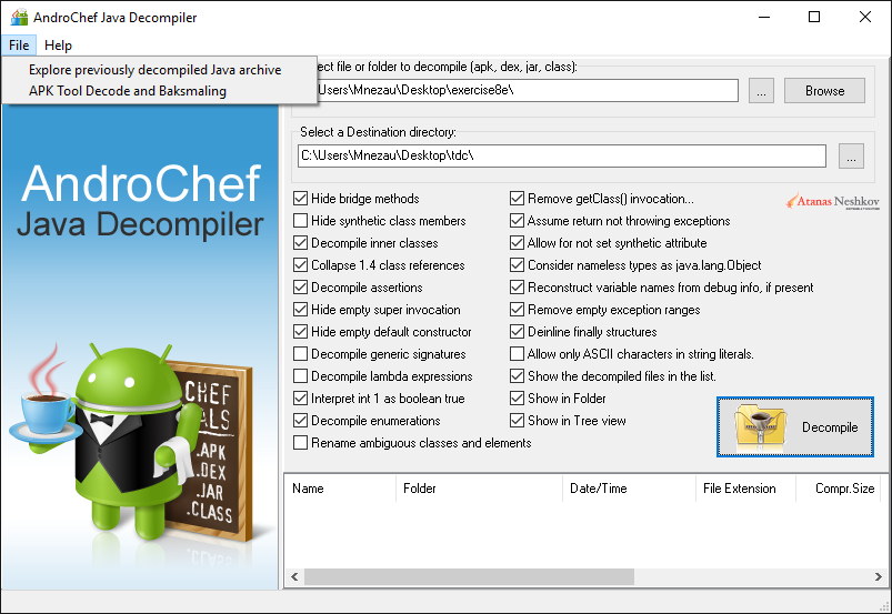 AndroChef Java Decompiler - Screenshot #2