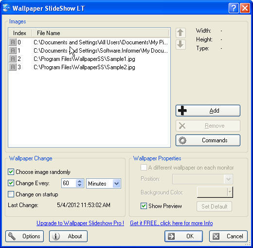 Wallpaper SlideShow LT - Screenshot #1