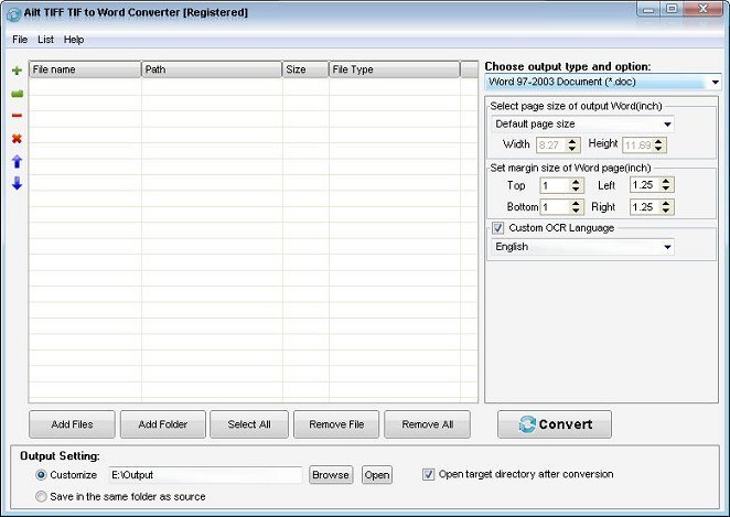 Ailt TIFF TIF to Word Converter - Screenshot #4
