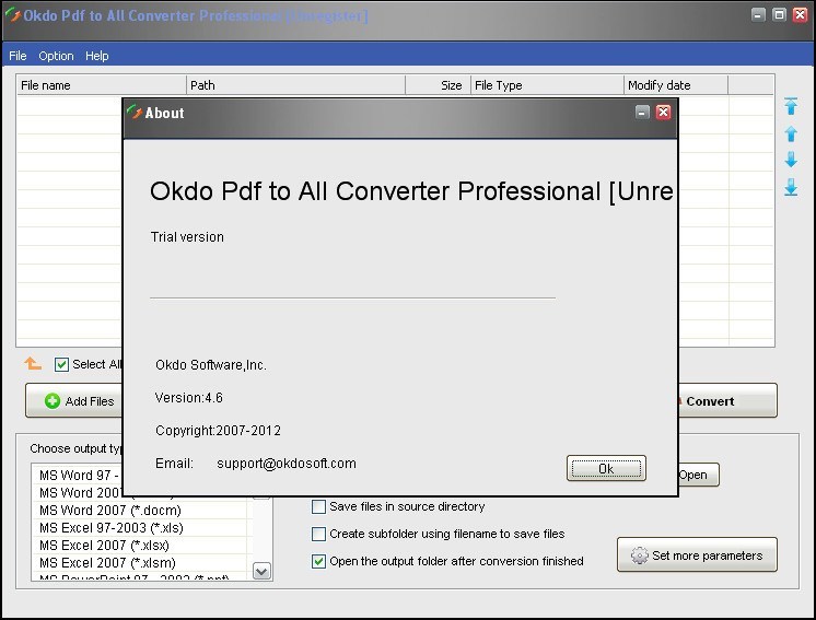 Okdo Pdf to All Converter Professional - Screenshot #14