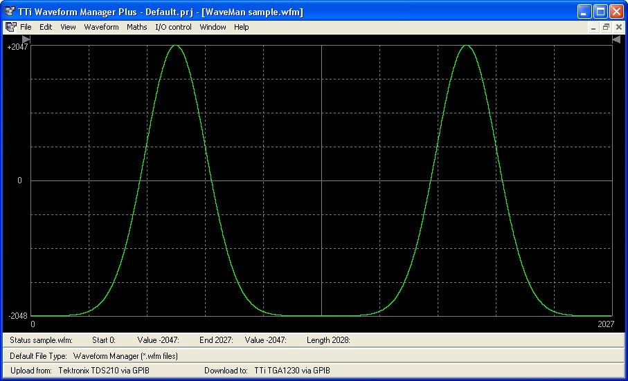 TTi Waveform Manager Plus - Screenshot #1