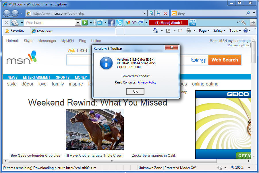 Kurulum 3 Toolbar - Screenshot #1