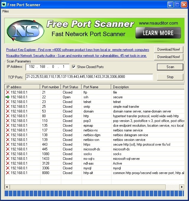 Free Port Scanner - Screenshot #9