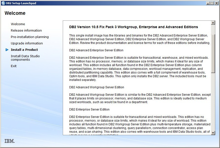 DB2 Enterprise Server Edition - Screenshot #1