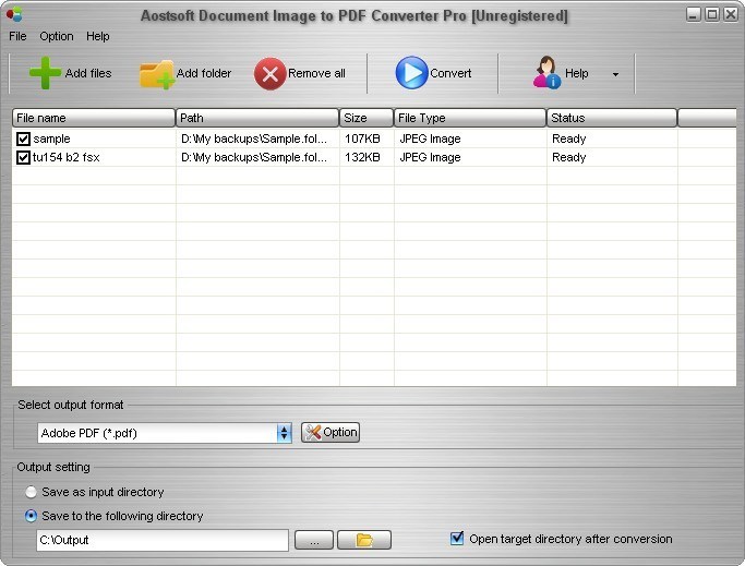 aostsoft document image to pdf converter pro