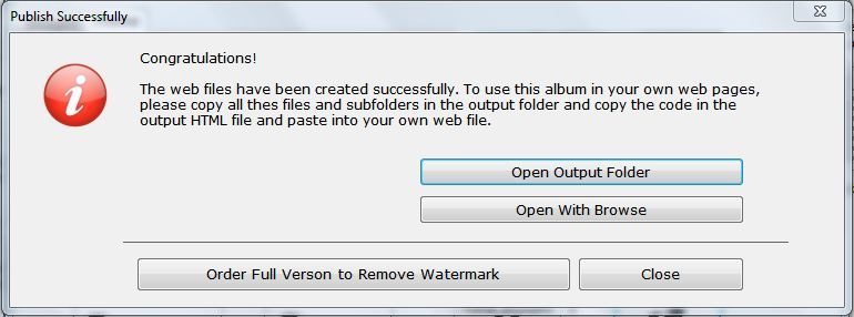 Web Album Maker - Screenshot #1