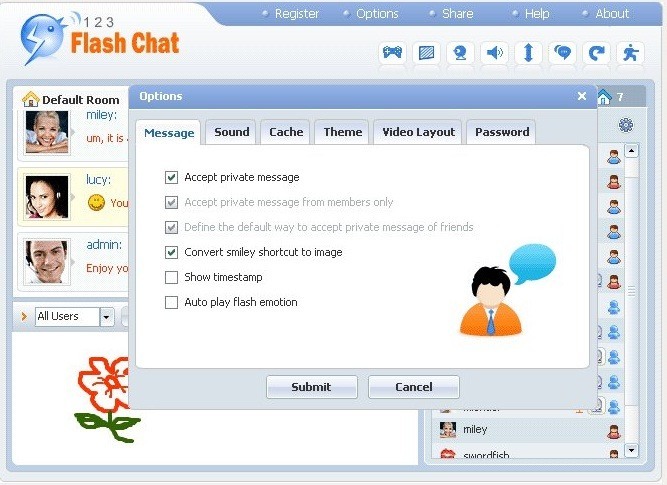 123 flash chat app
