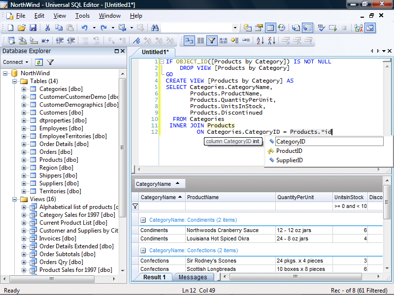 Universal SQL Editor download for free - SoftDeluxe