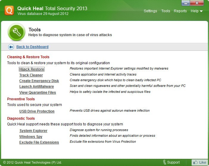 Quick Heal Total Security - Screenshot #3