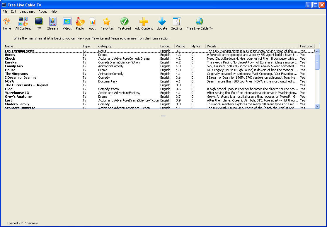 Free Live Cable - Screenshot #2