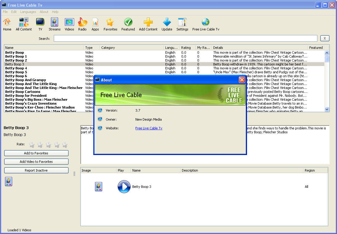 Free Live Cable - Screenshot #1