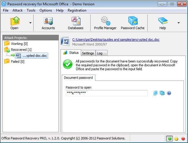 Office Password Recovery PRO - Screenshot #5