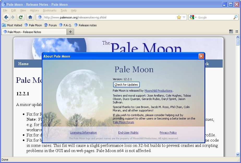 Pale Moon 32.3.1 for apple instal free