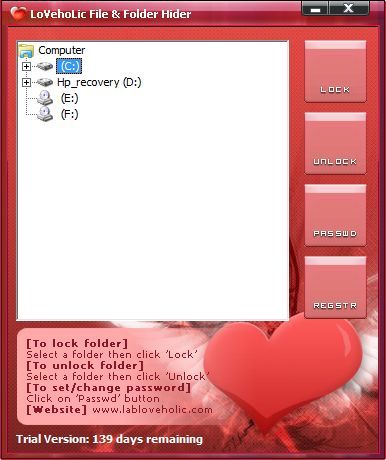 LoVehoLic File & Folder Hider - Screenshot #2
