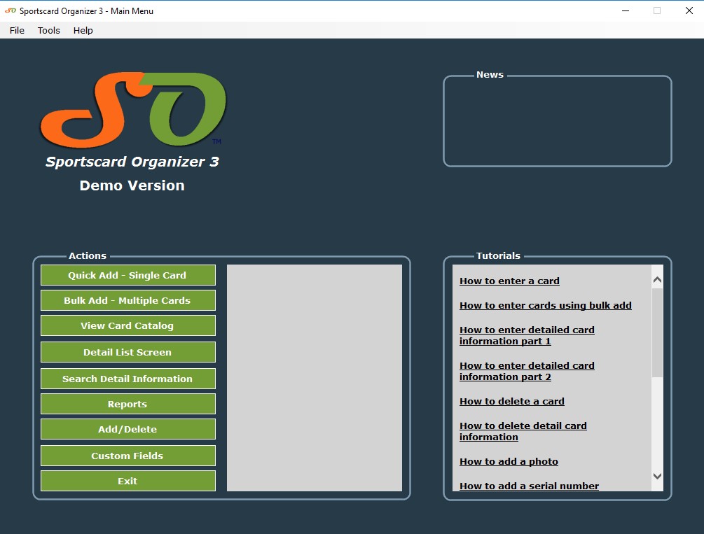 Sportscard Organizer latest version Get best Windows software