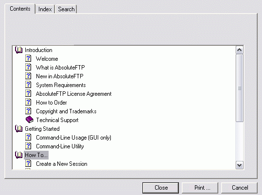 VanDyke Software AbsoluteFTP - Screenshot #1