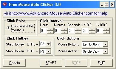 Free Mouse Auto Clicker - Screenshot #2