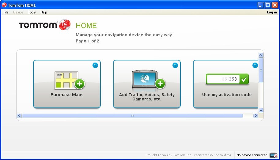 tomtom home device not connected