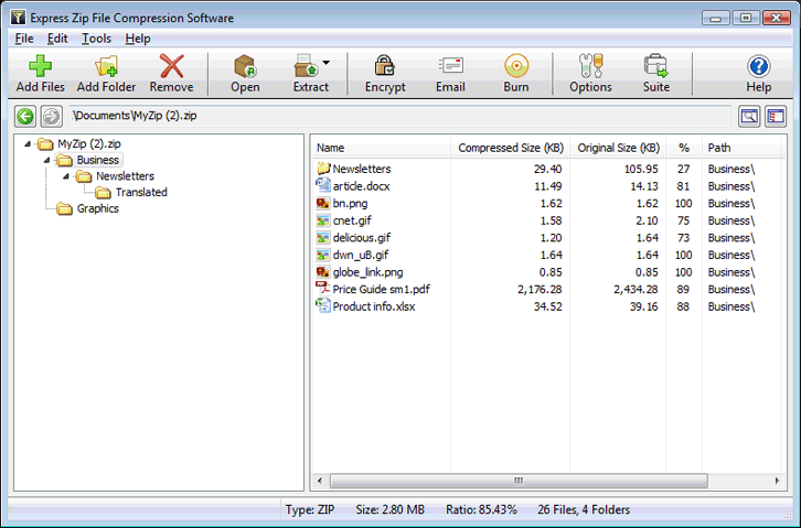 express zip file download