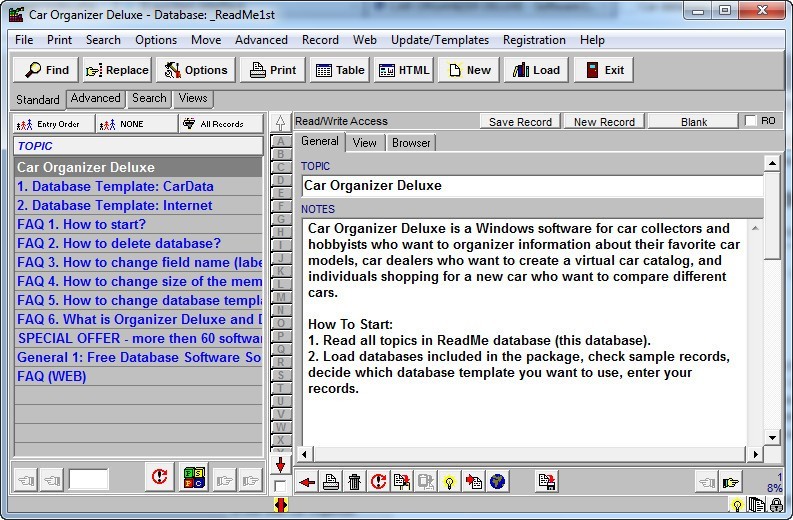 CAR ORGANIZER DELUXE - Screenshot #2