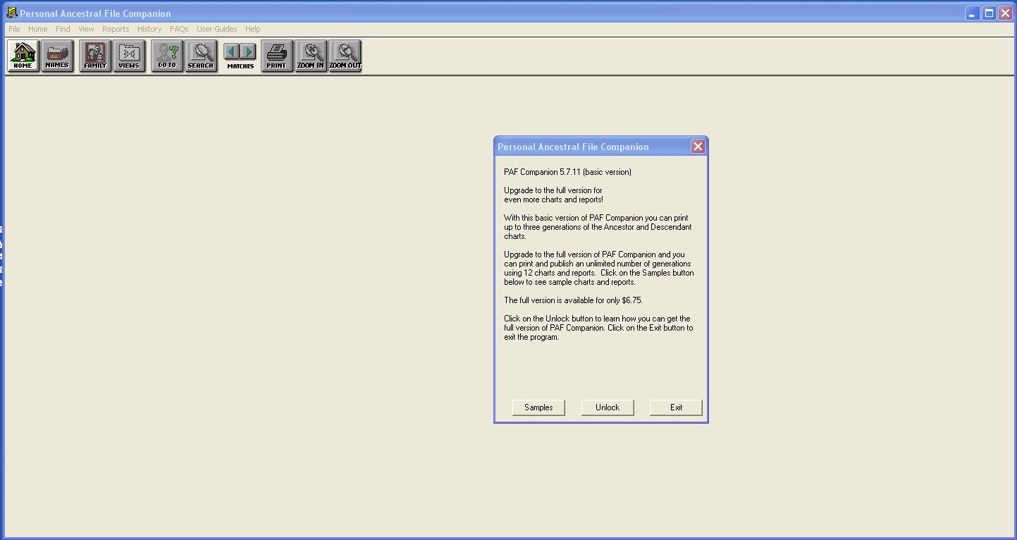 Personal Ancestral File Companion - Screenshot #1