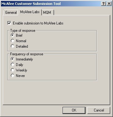 McAfee Customer Submission Tool - Screenshot #1